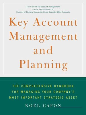 cover image of Key Account Management and Planning